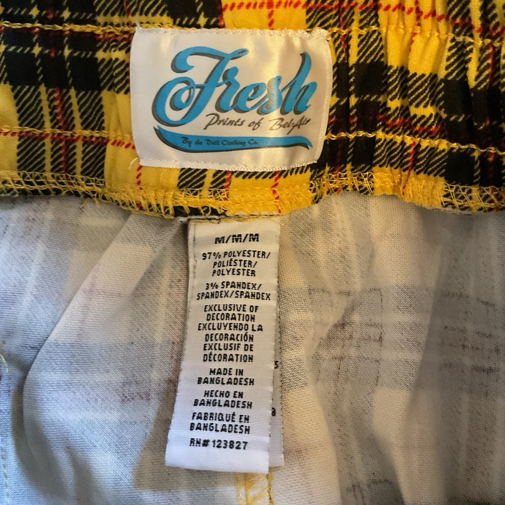 NWT Men's Drill Clothing Co. Fresh Prints of BelAir Joggers Size Medium Yellow - Picture 7 of 8